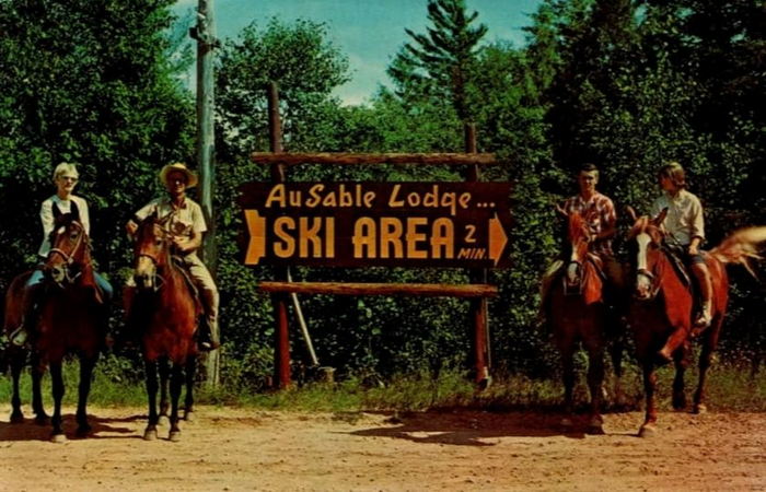 Au Sable Ranch and Ski Resort (Au Sable Ski Ranch) - Vintage Postcard (newer photo)